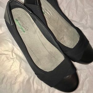 baretraps mitsy memory foam hidden wedge flats